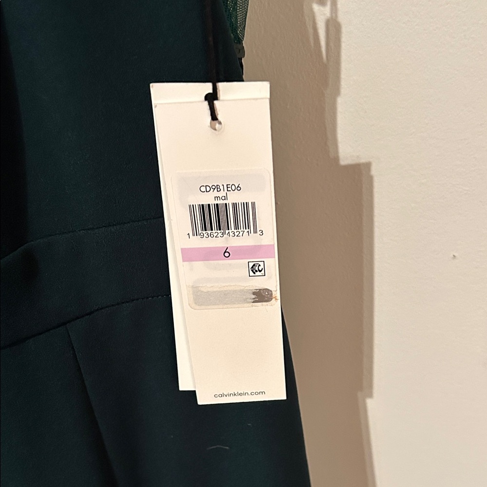 Calvin Klein Dark Green Halter Maxi Dress - Picture 2 of 6